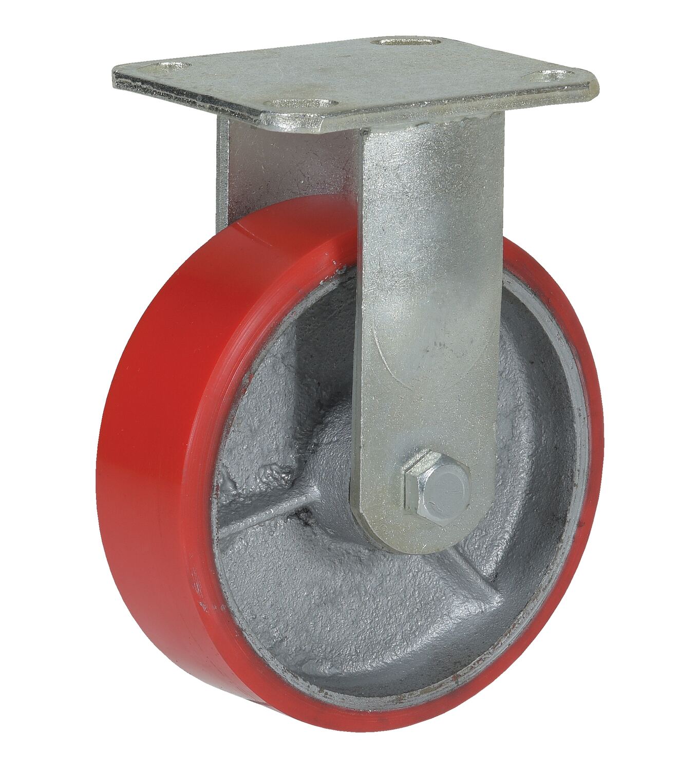 Vestil Polyurethane Rigid Caster - 6 In. Diameter x 2 In. Width 661 lb - Red
