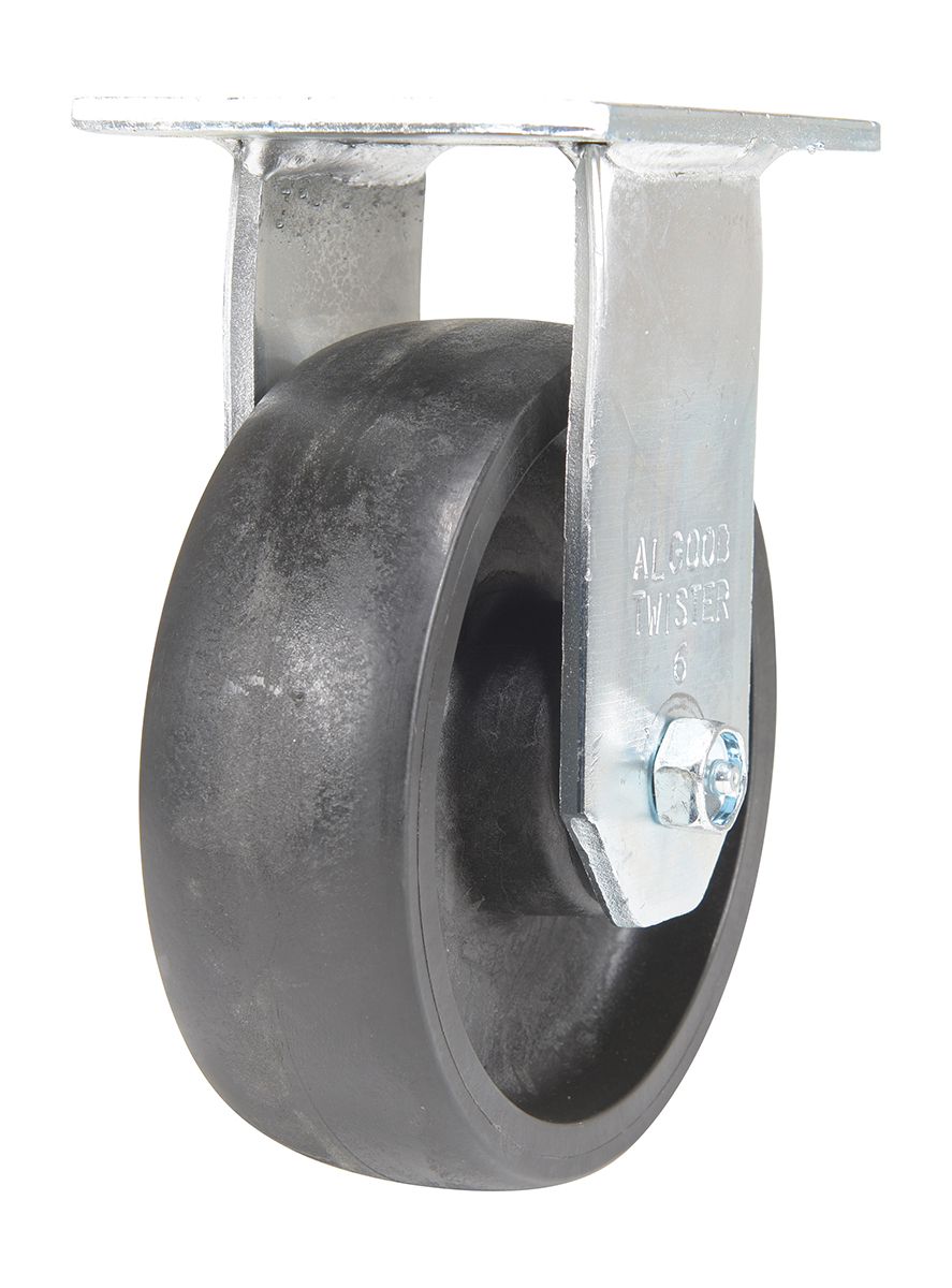 Vestil Heavy Duty Glass Filled Nylon Rigid Caster - 6 In. Diameter x 2 In. Width 2000 lb - Black