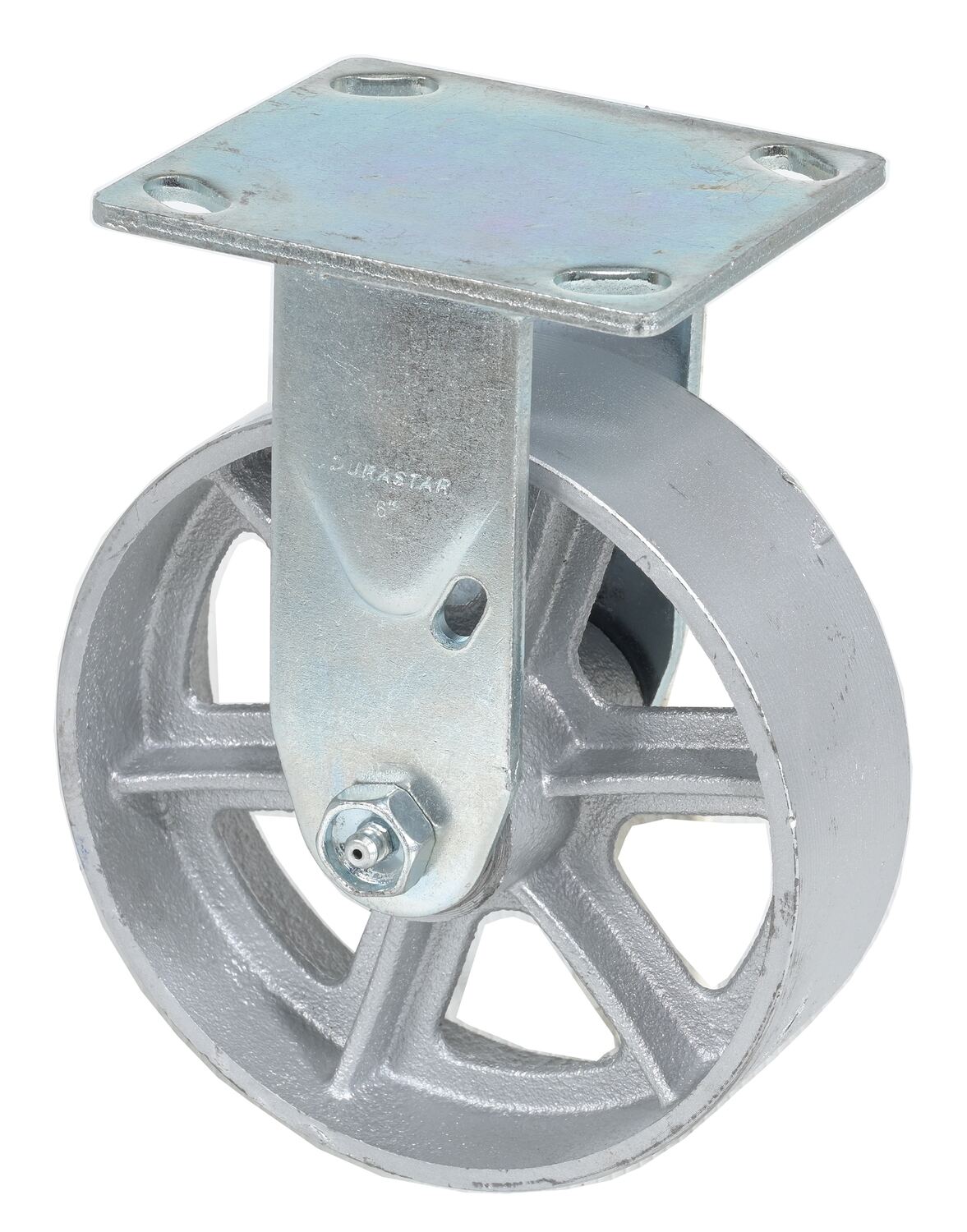 Vestil Semi Steel Rigid Caster - 6 In. x 2 In. 1,200 lb - Gray