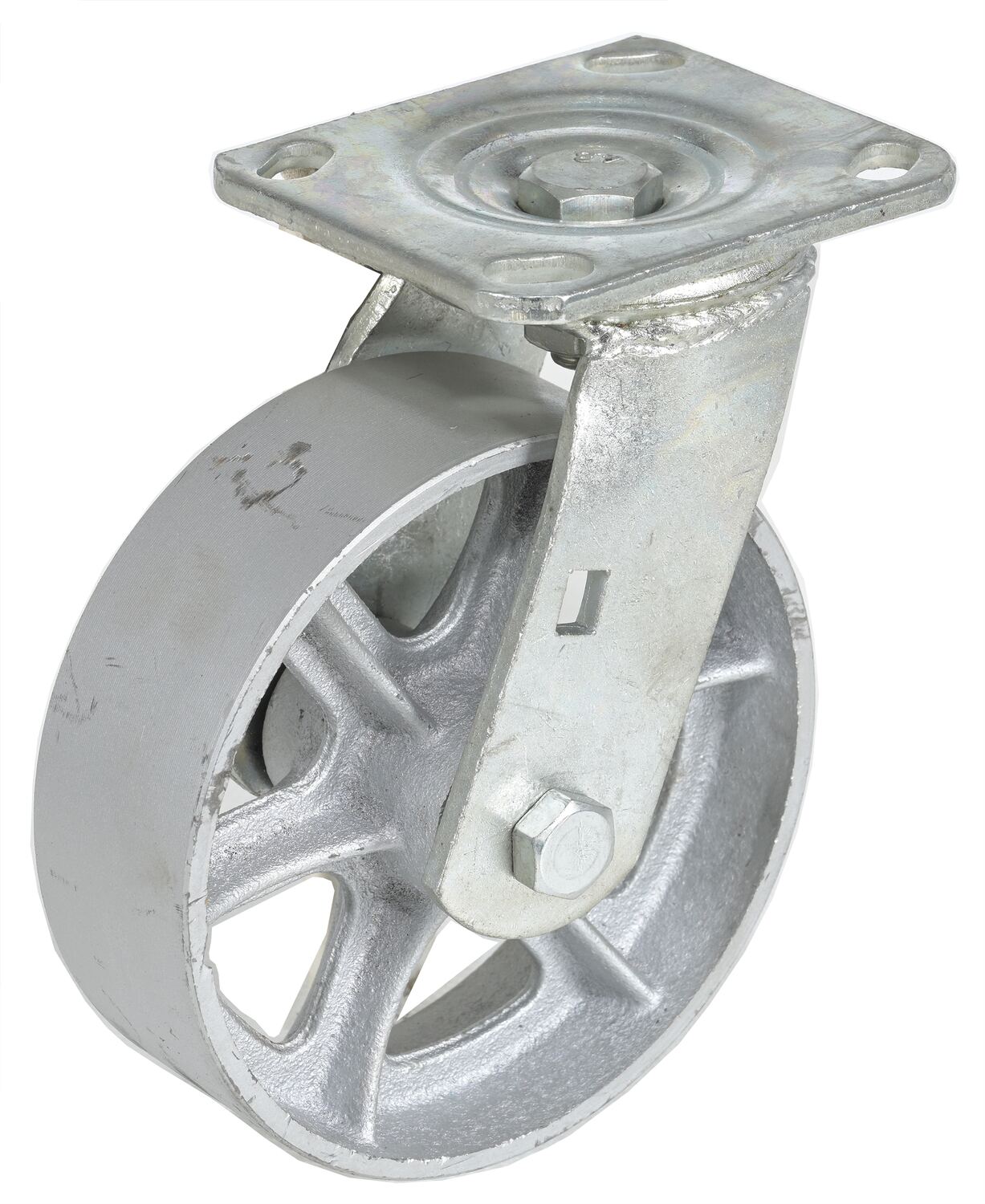 Vestil Semi Steel Swivel Caster - 6 In. x 2 In. 1,200 lb - Gray