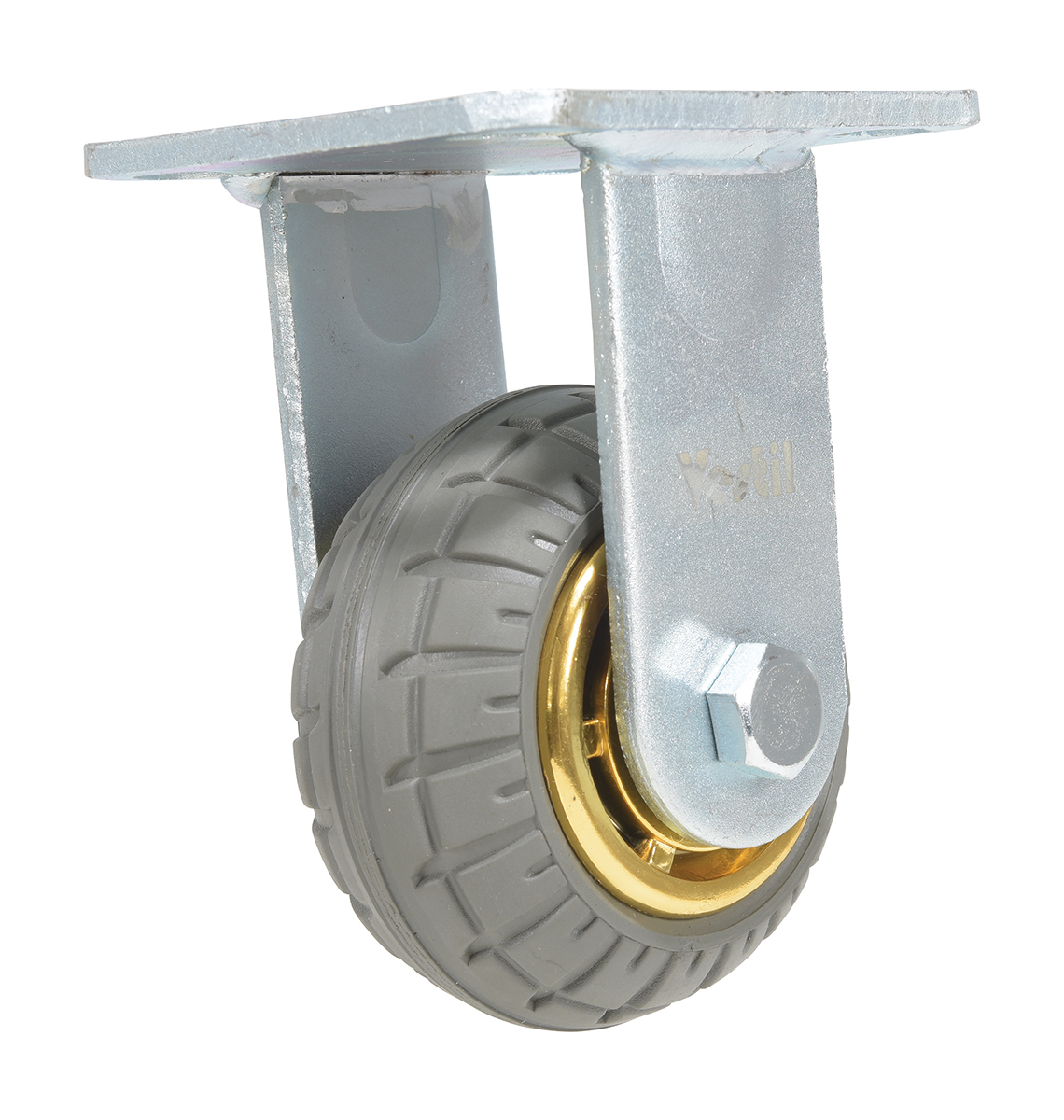 Vestil Flat-Free Rigid Caster - 4 In. Diameter x 2 In. Width 440 lb Dark - Gray