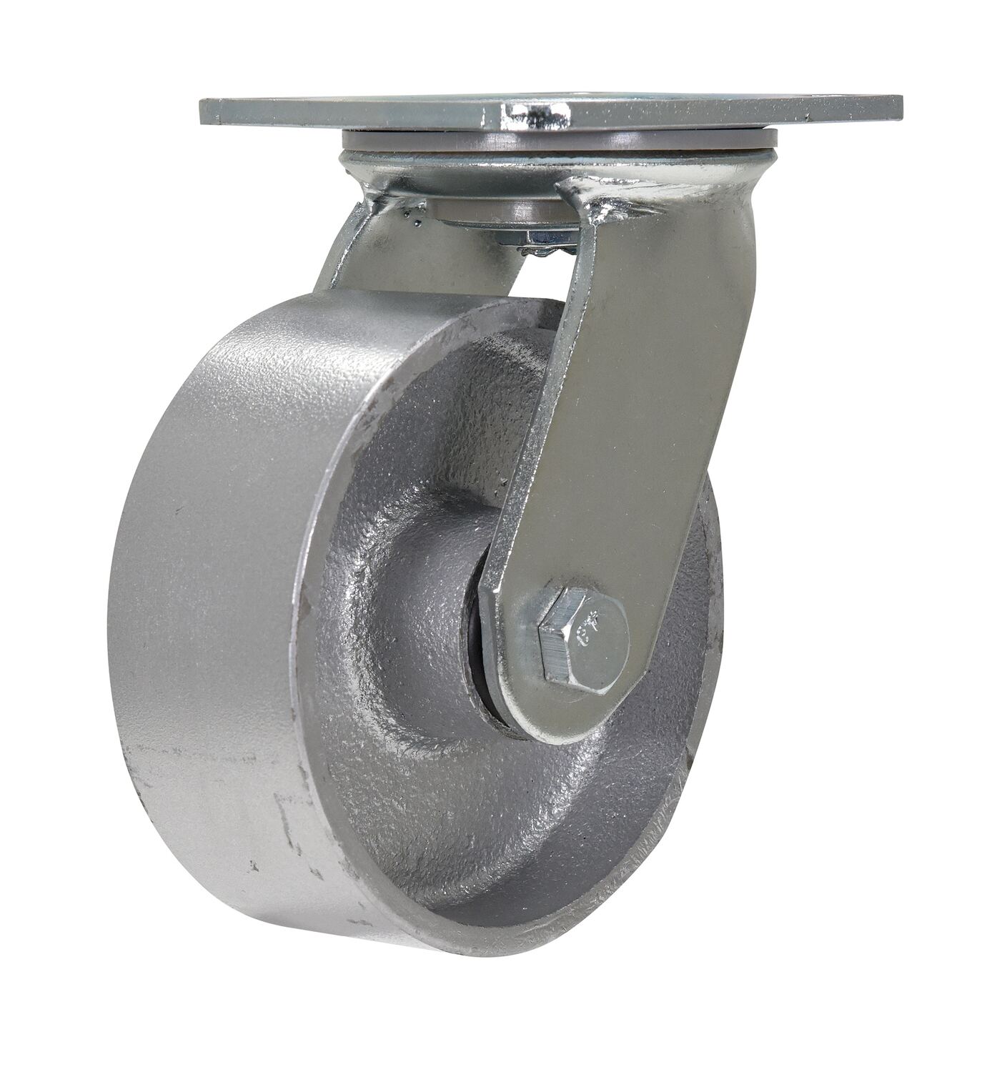 Vestil Cast Iron/Steel Swivel Caster - 5 In. Diameter x 2 In. Width 1322 lb - Silver