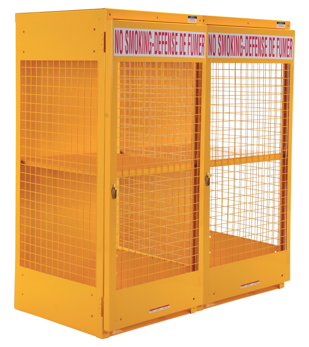 Vestil Steel Canadian LP Cylinder Storage Cabinet - 32 In. x 60 In. x 68-1/4 In. 16 Cylinder - Yellow
