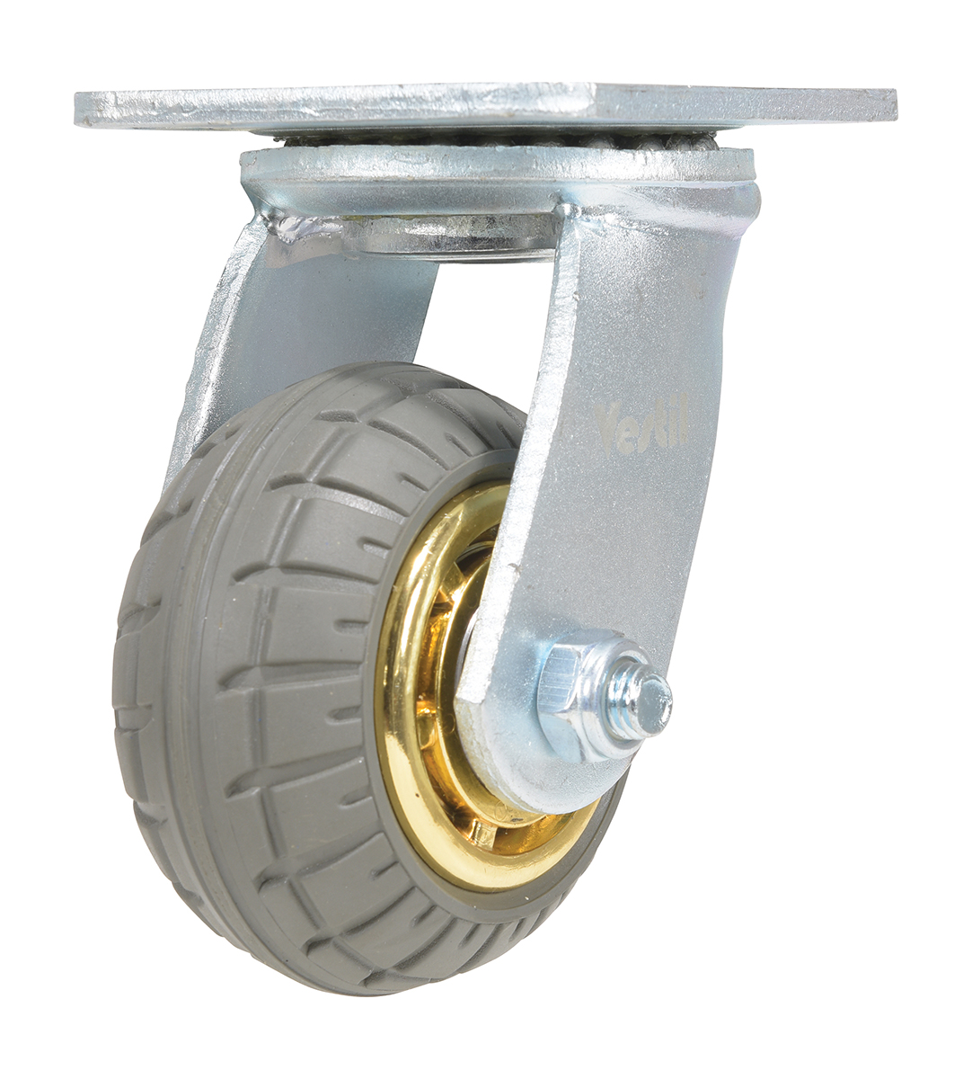 Vestil Flat-Free Swivel Caster - 4 In. Diameter x 2 In. Width 440 lb Dark - Gray