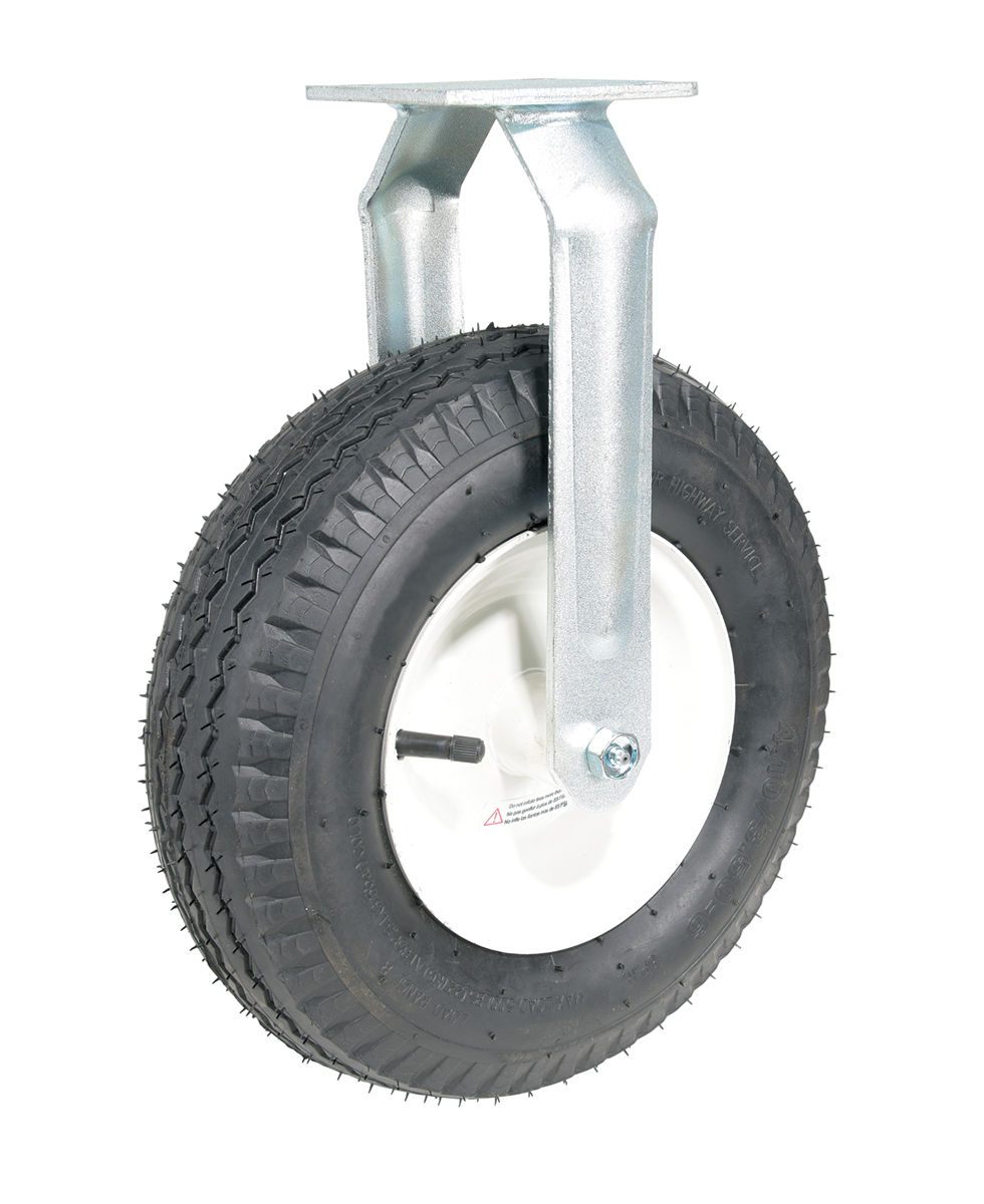 Vestil Pneumatic Rigid Caster - 12 In. Diameter x 3-1/2 In. Width 300 lb - Black/White