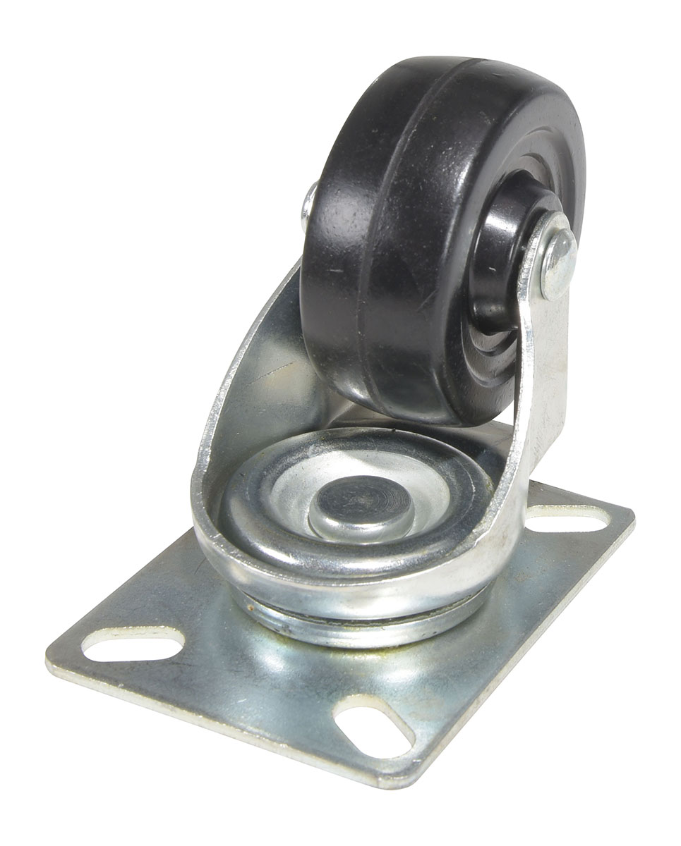 Vestil Hard Rubber Swivel Caster - 3 In. Diameter x 1-1/4 In. Width 125 lb - Black