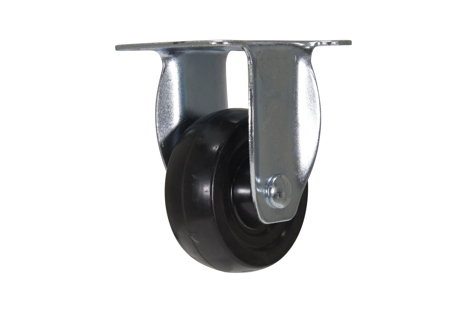 Vestil Rubber Rigid Caster - 3 In. Diameter x 1 In. Width 198 lb - Black