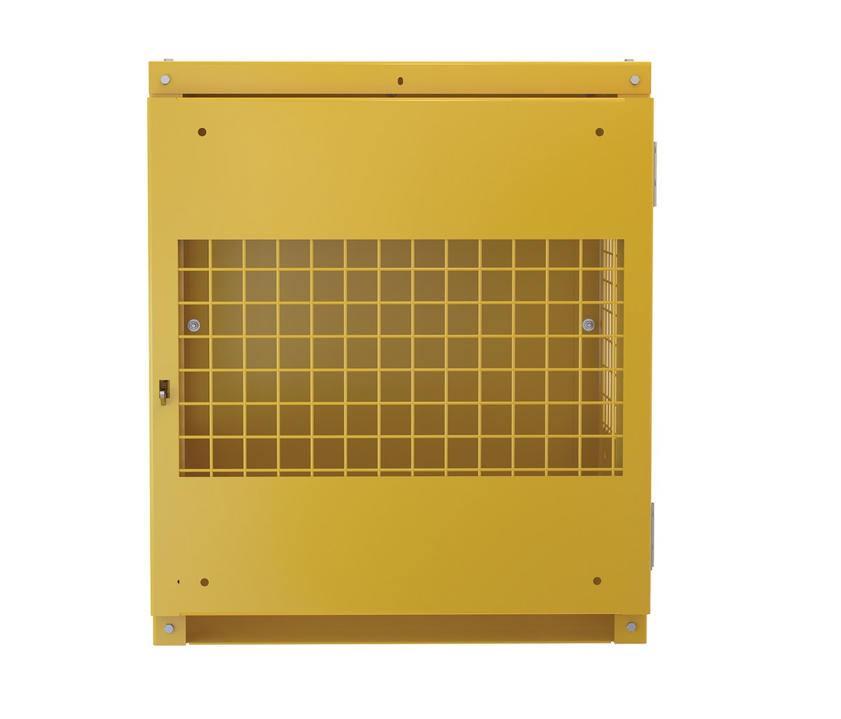 Vestil Steel Knockdown Vertical Cylinder Cabinet - 32 In. x 30 In. x 35-1/4 In. 4 Cylinder - Yellow