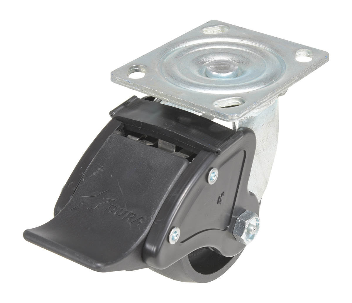 Vestil Glass Filled Nylon Swivel With Total Brake Caster - 4 In. Diameter x 2 In. Width 800 lb - Black