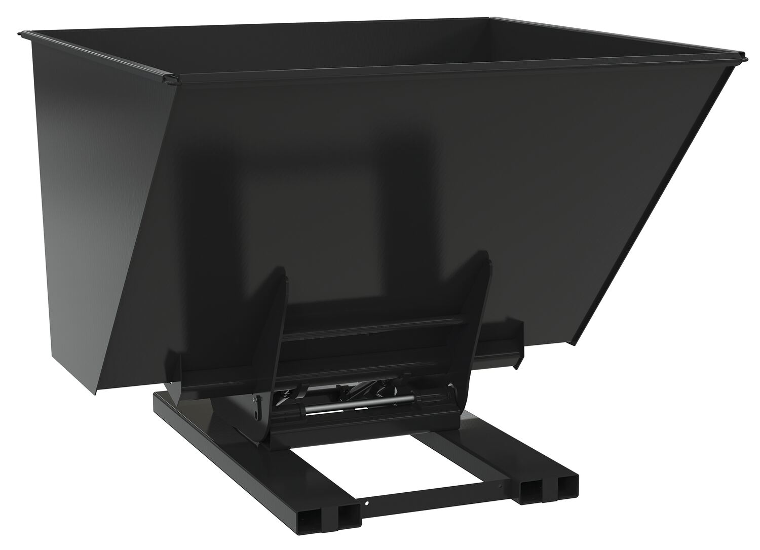 Vestil Steel Heavy Duty Hydraulic Dumping Hopper - 2-1/2 Cubic Yard 6,000 lb - Black