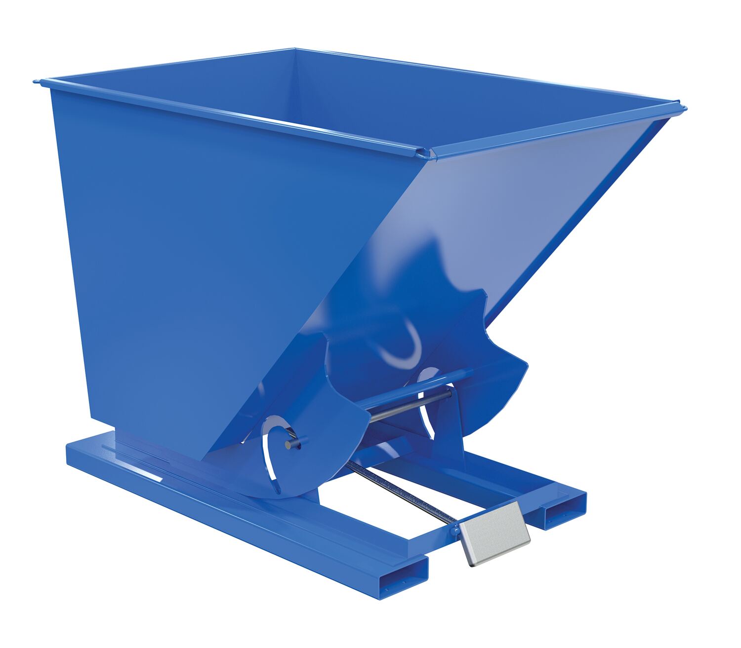 Vestil Steel Medium Duty Self Dumping Hopper - 1-1/2 Cubic Yard 4000 lb - Blue