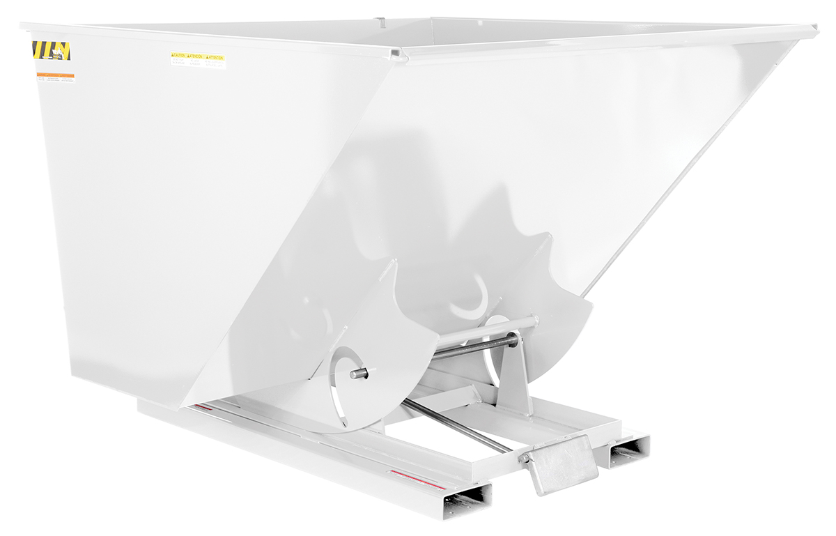 Vestil Steel Medium Duty Self Dumping Hopper - 2-1/2 Cubic Yard 4000 lb - White