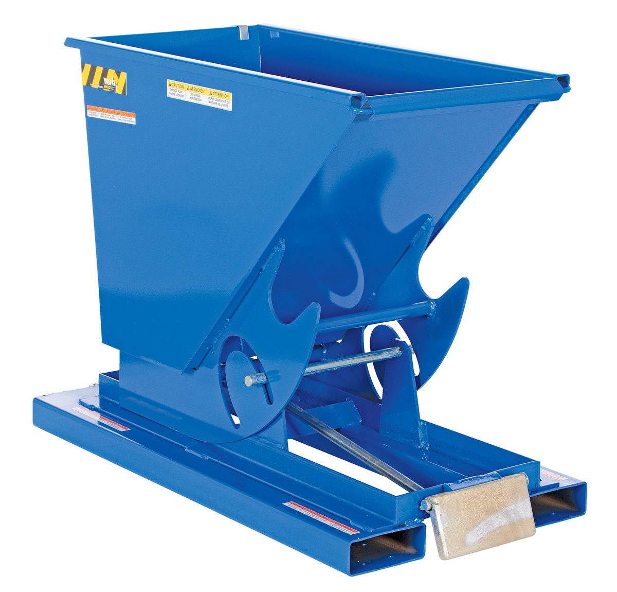 Vestil Steel Heavy Duty Self Dumping Hopper - 1/4 Cubic Yard 6000 lb - Blue