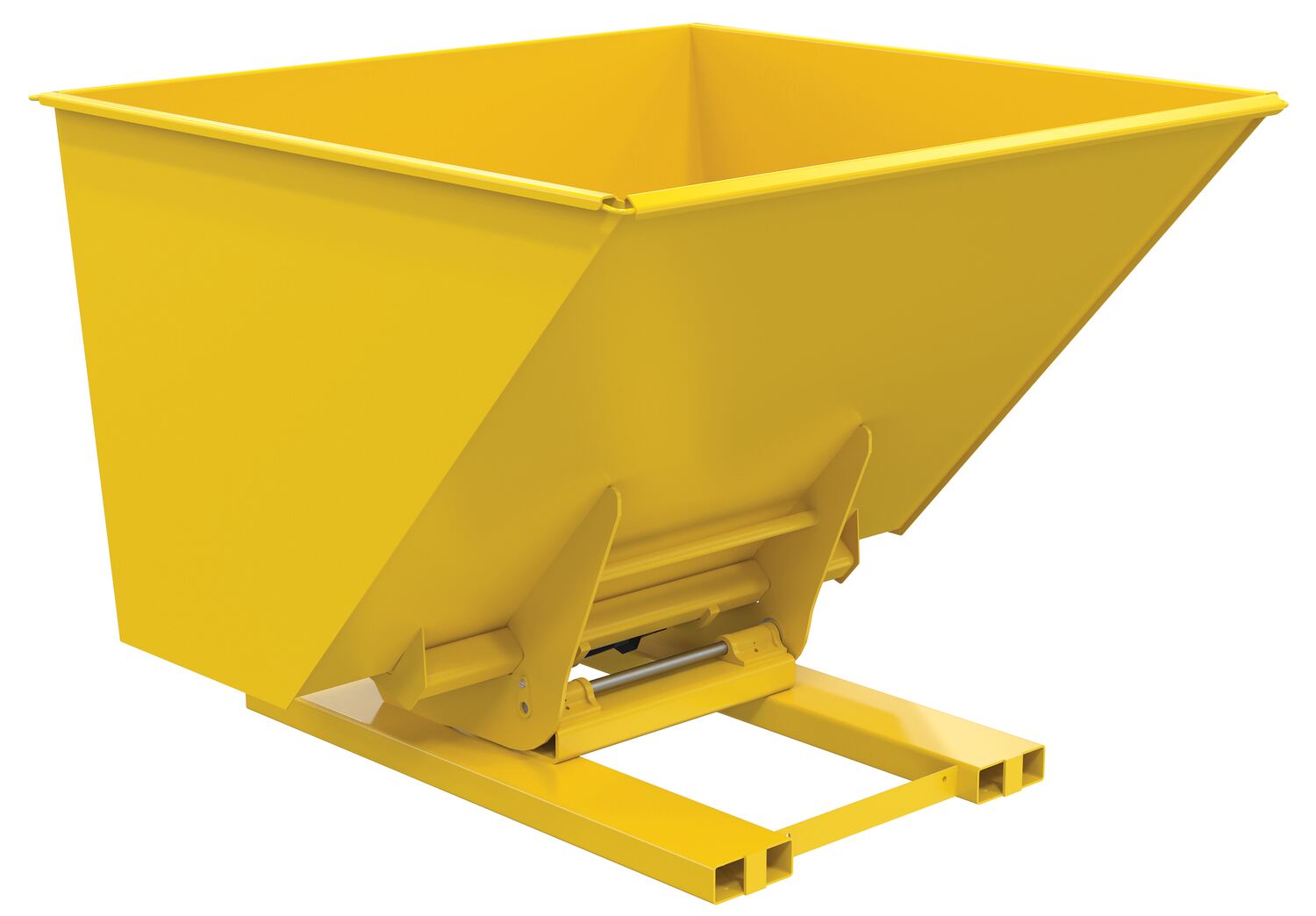 Vestil Steel Heavy Duty Hydraulic Dumping Hopper - 2-1/2 Cubic Yard 6,000 lb - Yellow