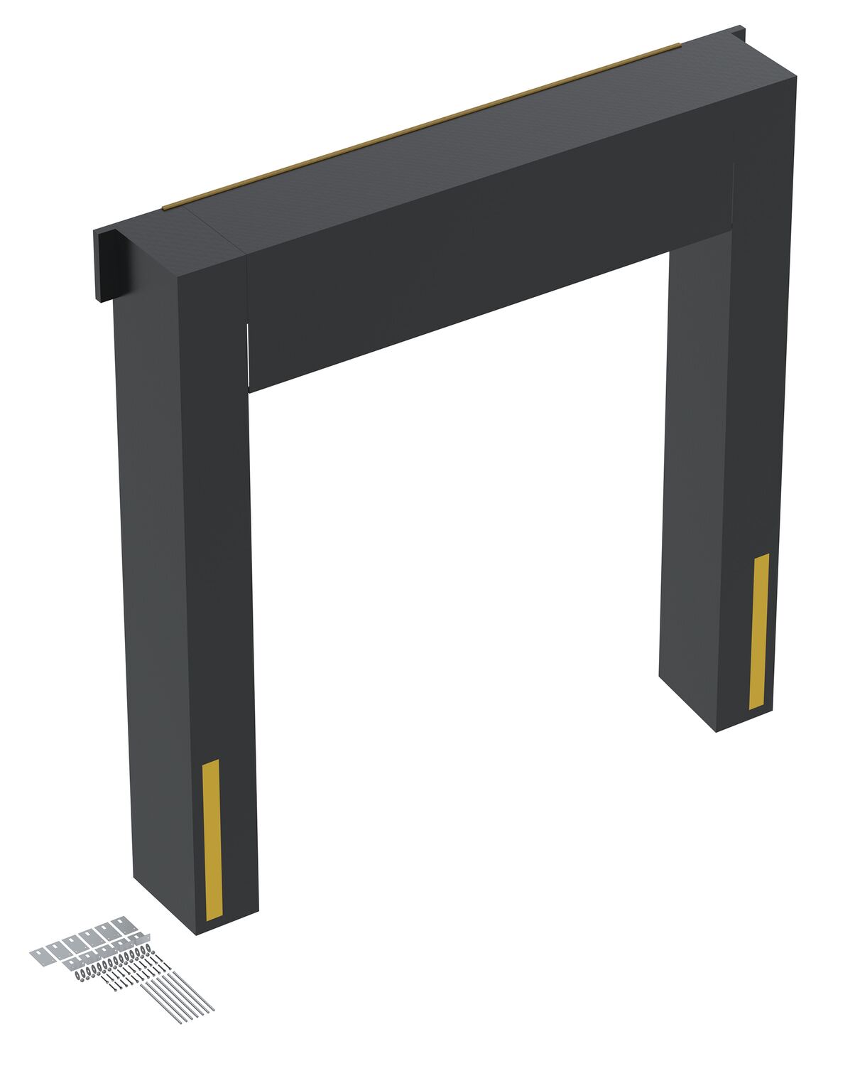 Vestil Nylon Vinyl Dock Seal - 19 In. 8 Ft. x 9 Ft. - Black