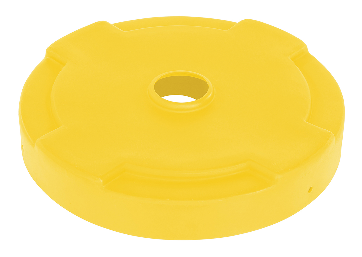 Vestil Low-Density Polyethylene Universal - 55 Gallon Drum Recycling Lid - Yellow