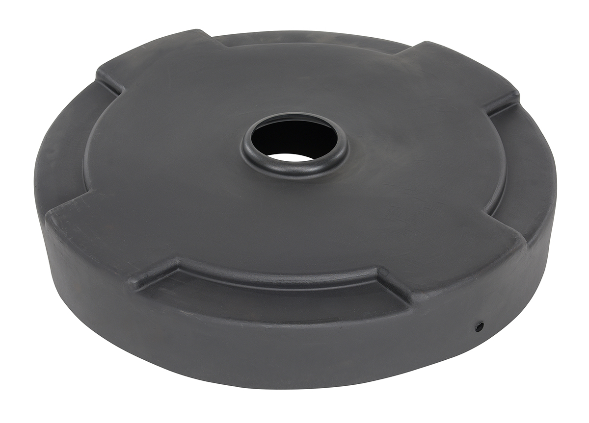 Vestil Low-Density Polyethylene Drum Recycling Lid Closed - 55 Gallon - Black