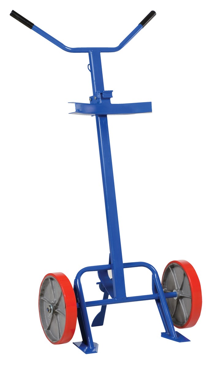 Vestil Steel Barrel/Drum Truck with Poly On Steel Wheels - 20-1/4 In. x 29 In. x 60 In. 800 lb - Blue