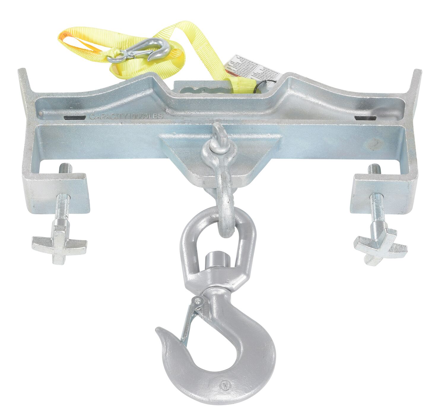 Vestil Steel Double Swivel Hoist Optioning Hook 3 In x 23 In x - 21-5/8 In 10000 lb - Silver