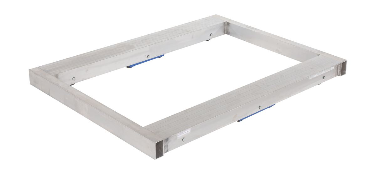 Vestil Aluminum Pallet Dolly with Tilt - 36 In. x 48 In. 6000 lb - Silver