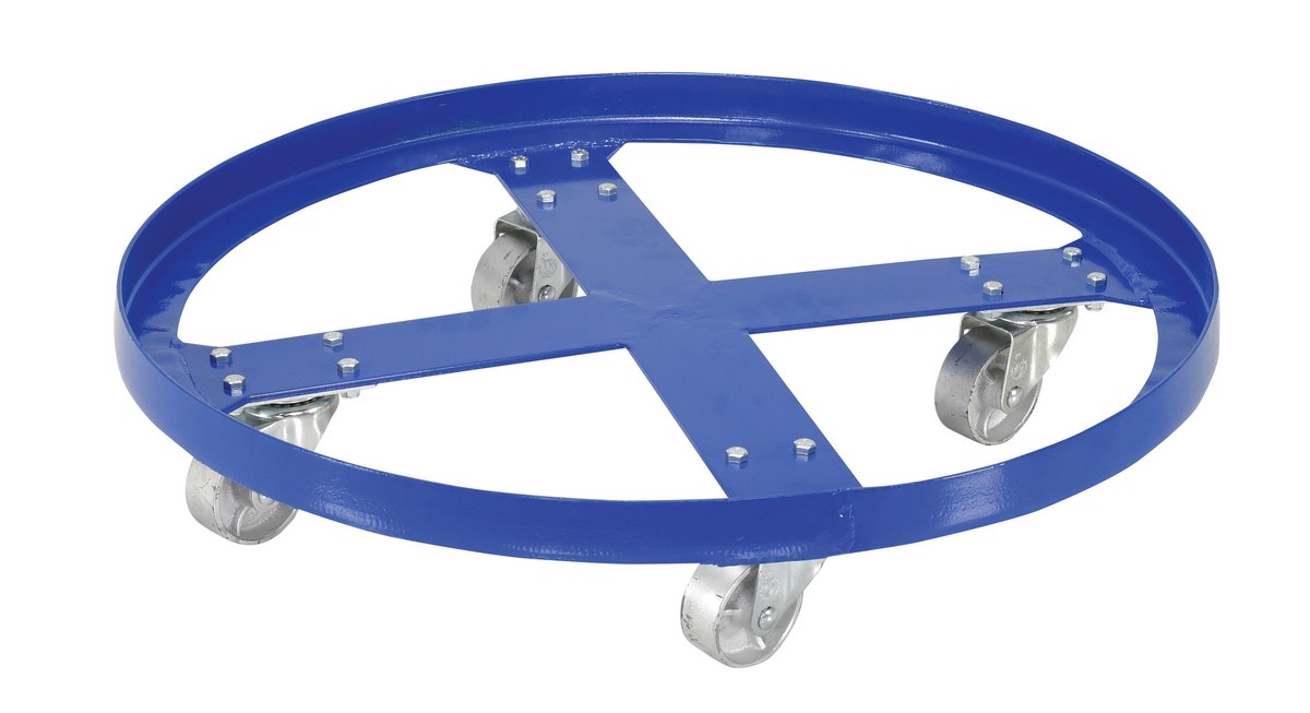Vestil Steel Over Pack Drum Dolly - 32 In. x 32 In. x 5-5/8 In. 1200 lb - Blue