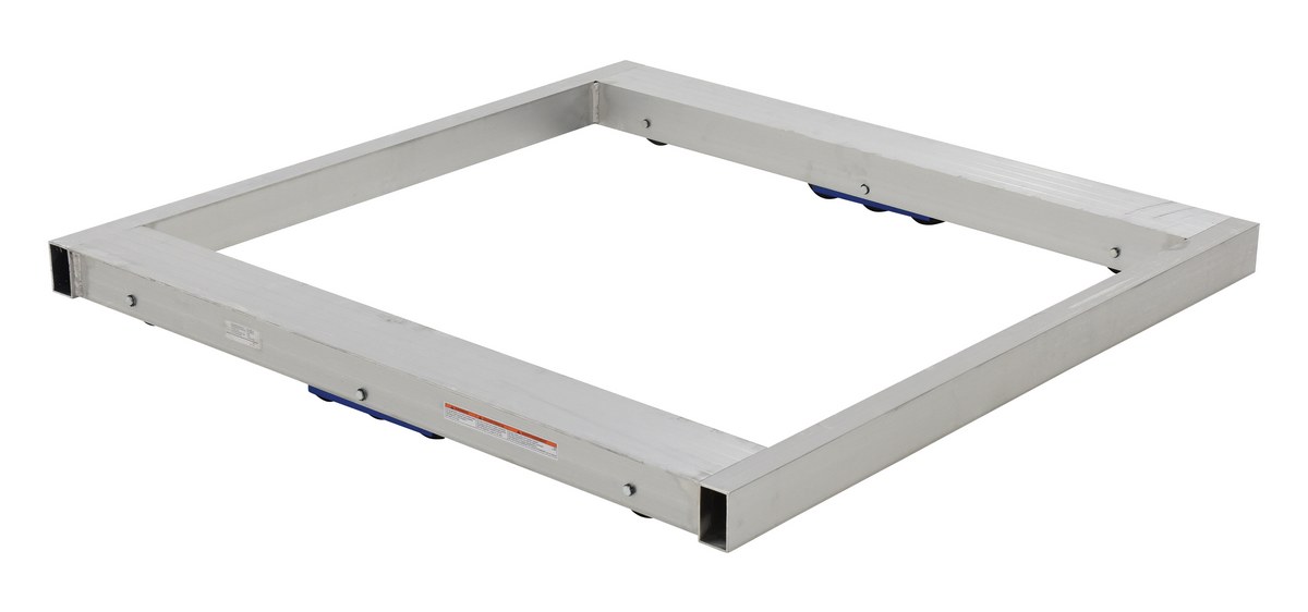 Vestil Aluminum Pallet Dolly with Tilt - 48 In. x 48 In. 8000 lb - Silver