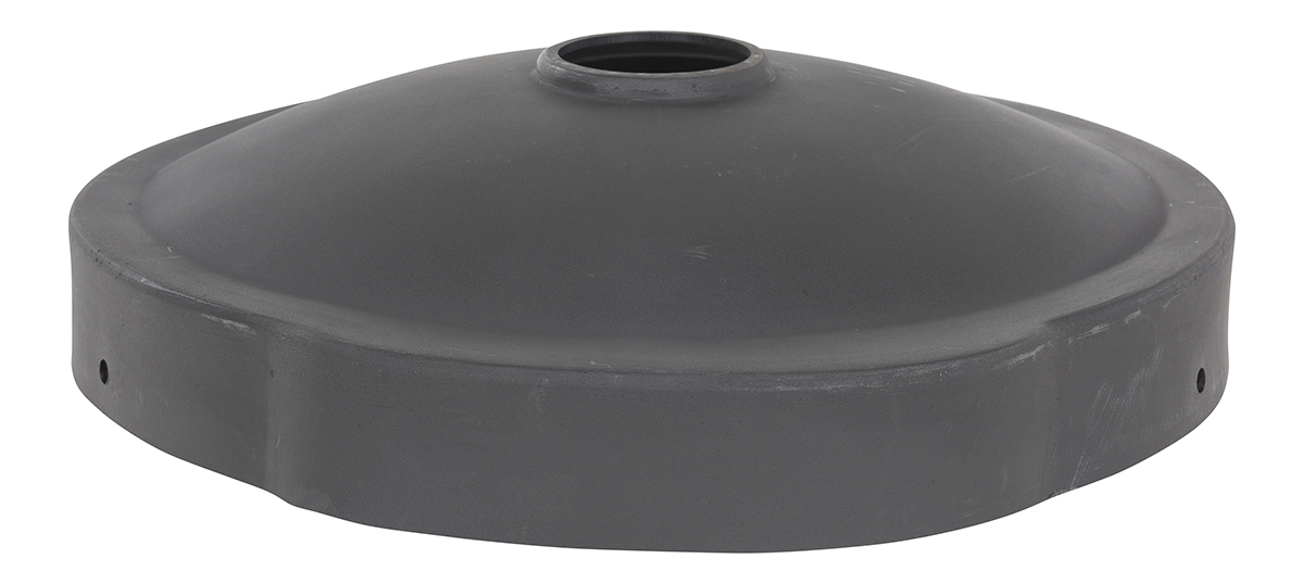 Vestil Low Density Polyethylene Drum Recycling Lid with Flaps Universal - 55 Gallon - Black
