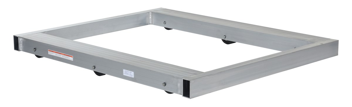Vestil Aluminum Pallet Dolly with Tilt - 40 In. x 48 In. 4000 lb - Silver