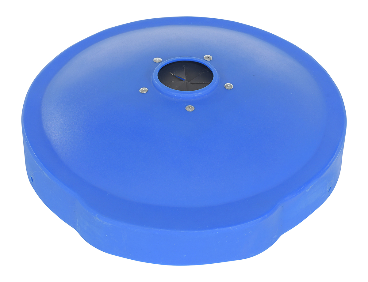 Vestil Low Density Polyethylene Drum Recycling Lid with Flaps Universal - 55 Gallon - Blue