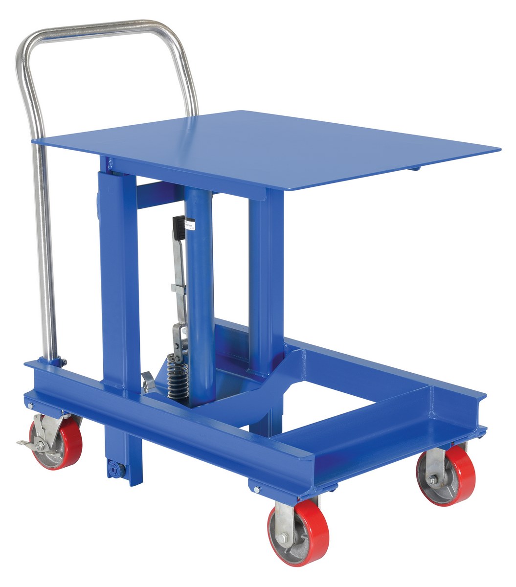 Vestil Steel Ergonomic Manual Die Table - 24 In. x 30 In. Platform 2000 lb - Blue