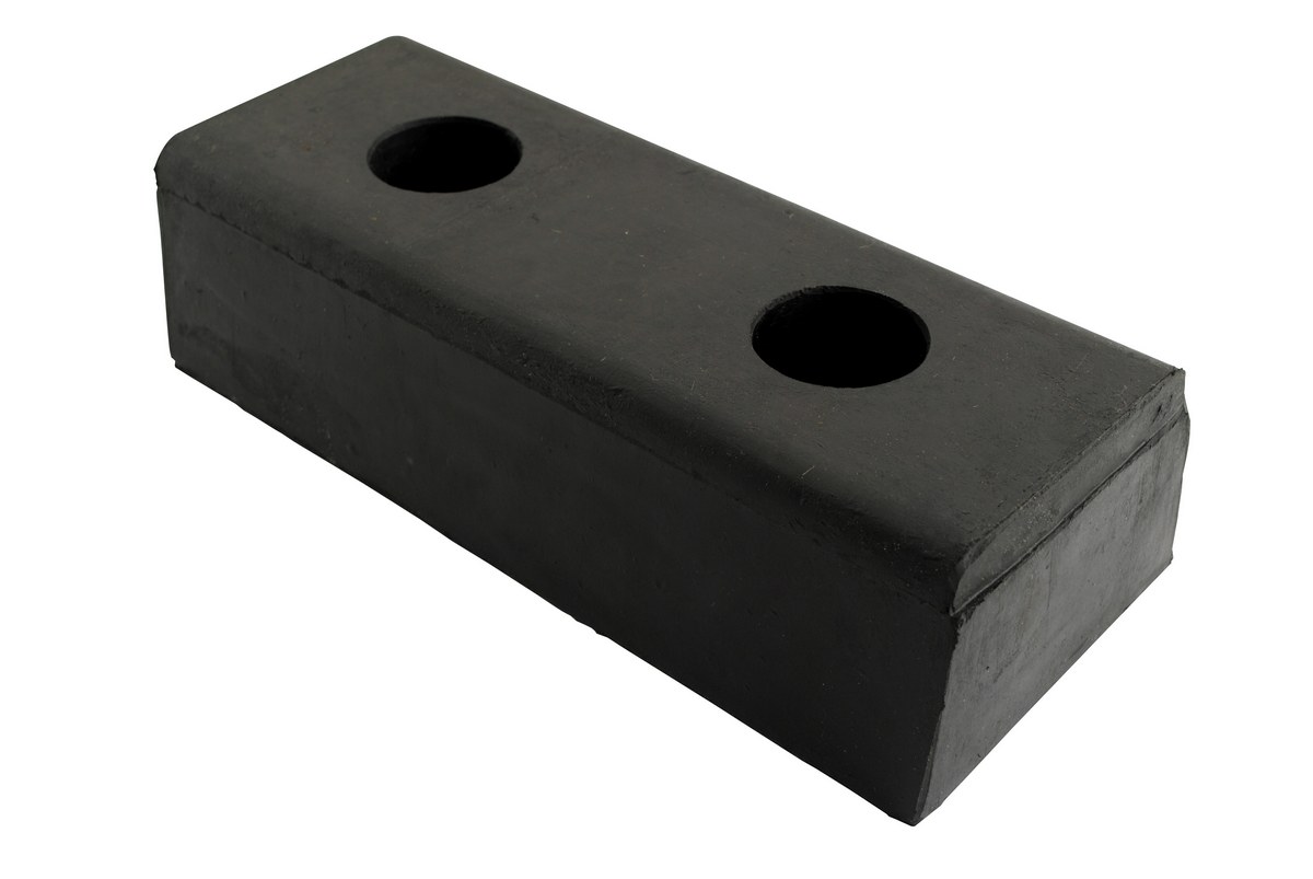 Vestil Hardened Molded Rubber Bumper - 4 Pack 10 In. Length - Black