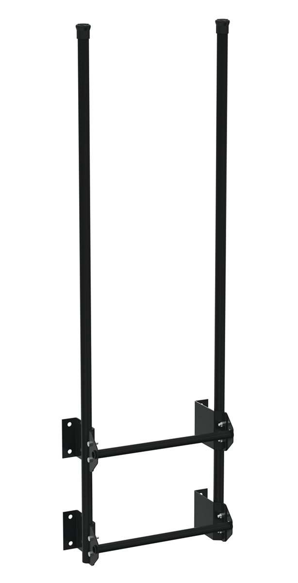 Vestil Steel Walk Through Dock Ladder - 2 Step 300 lb - Black