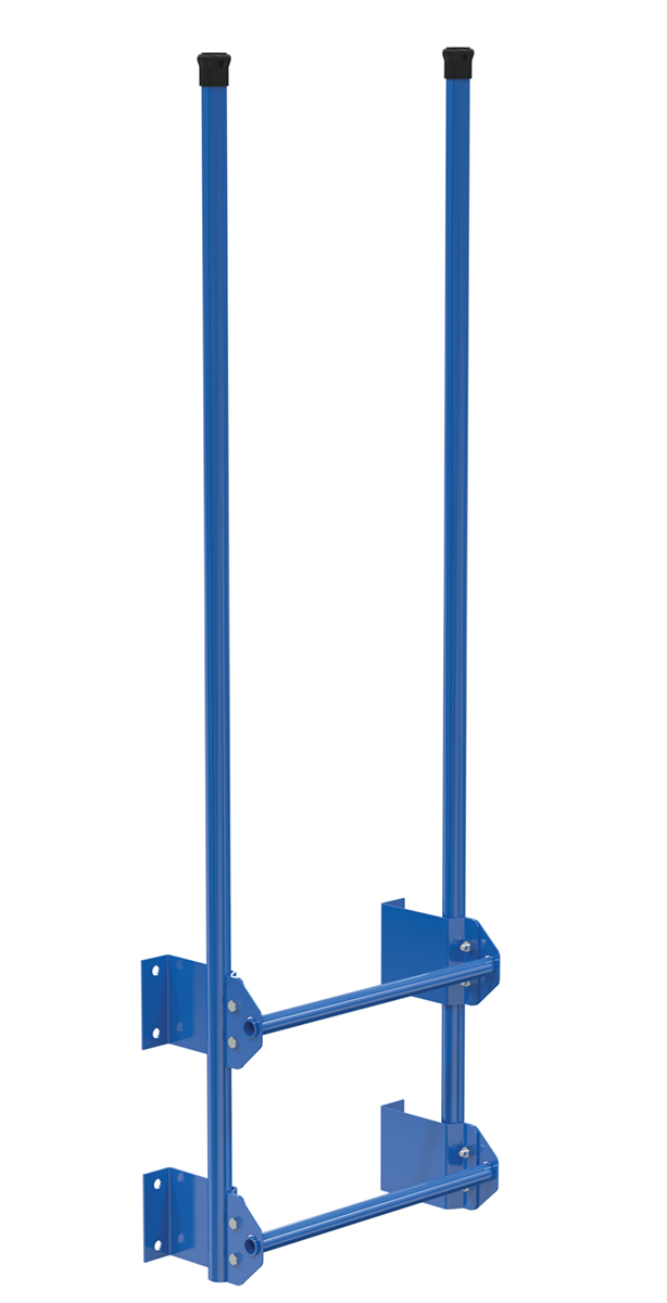 Vestil Steel Walk Through Dock Ladder - 2 Step 300 lb - Blue