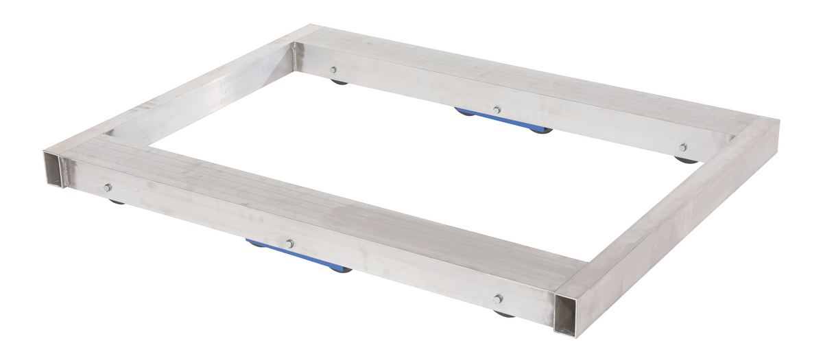 Vestil Aluminum Pallet Dolly with Tilt - 40 In. x 48 In. 6000 lb - Silver