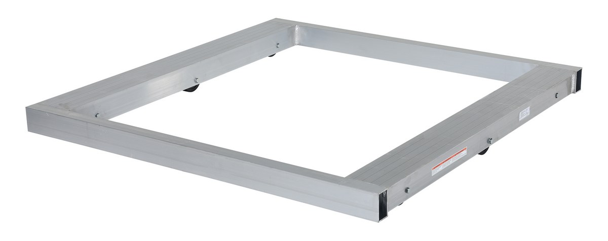Vestil Aluminum Pallet Dolly with Tilt - 48 In. x 48 In. 4000 lb - Silver