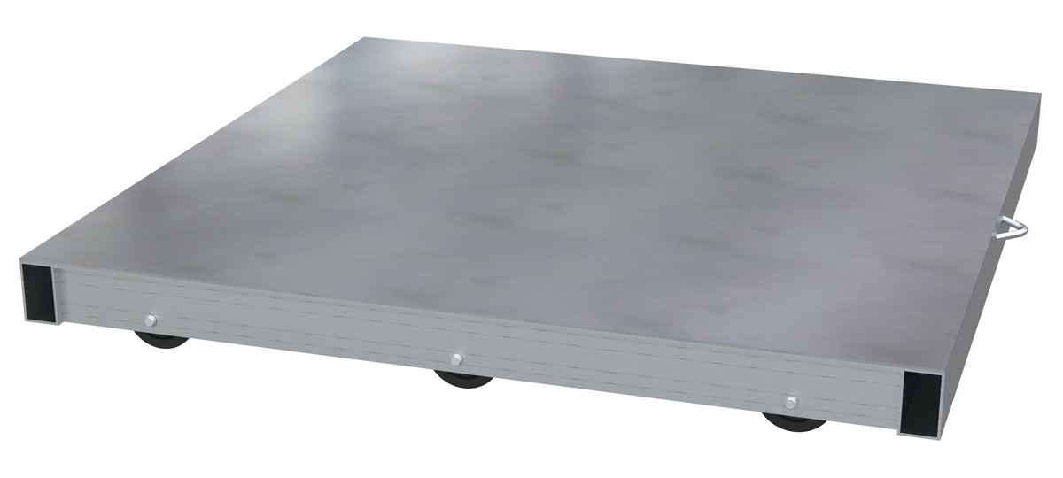 Vestil Aluminum Pallet Dolly with Pallet Top - 48 In. x 48 In. 4000 lb - Silver