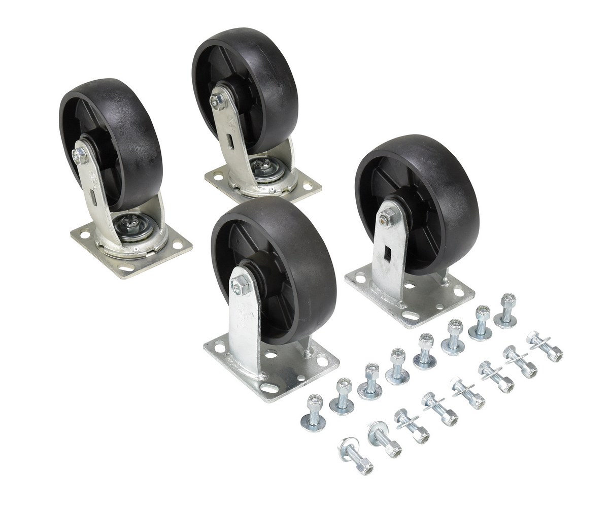 Vestil Glass Filled Nylon Caster Kit - 6 In. x 2 In. 4800 lb - Black