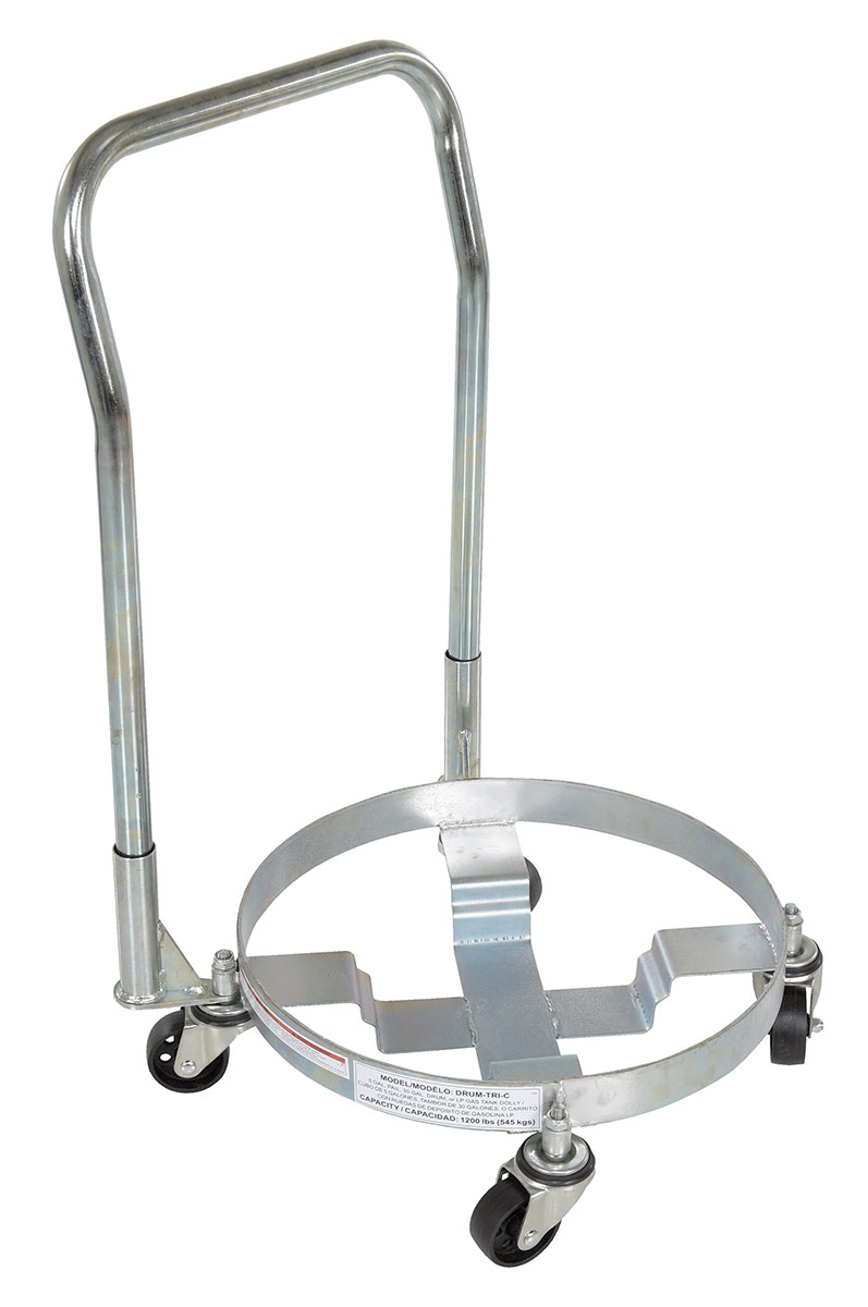 Vestil Steel Drum Dolly with Handle Three Tier - 25 In. x 21 In. x 35 In. 1200 lb - Silver