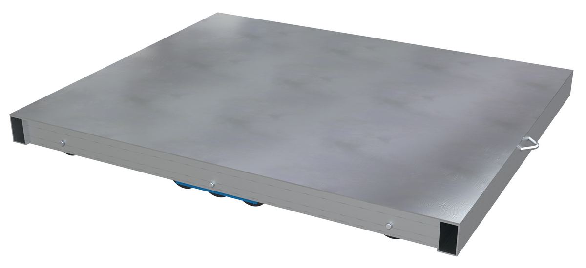 Vestil Aluminum Pallet Dolly with Solid Top Tilt - 36 In. x 48 In. 8000 lb - Silver