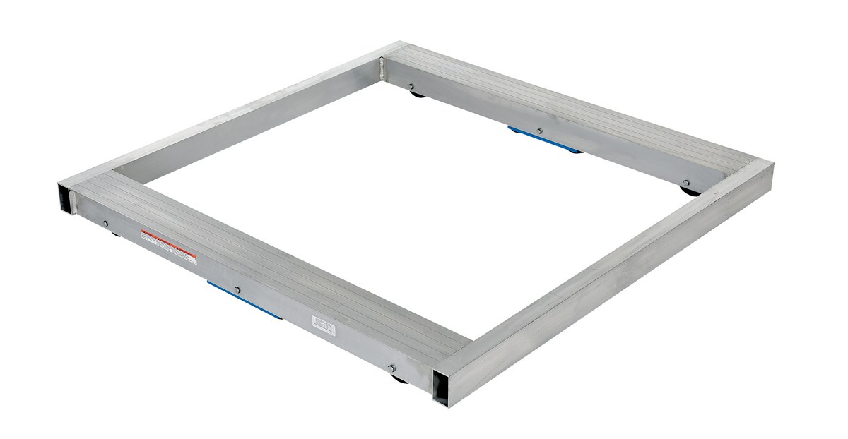 Vestil Aluminum Pallet Dolly - 48 In. x 48 In. 6000 lb - Silver
