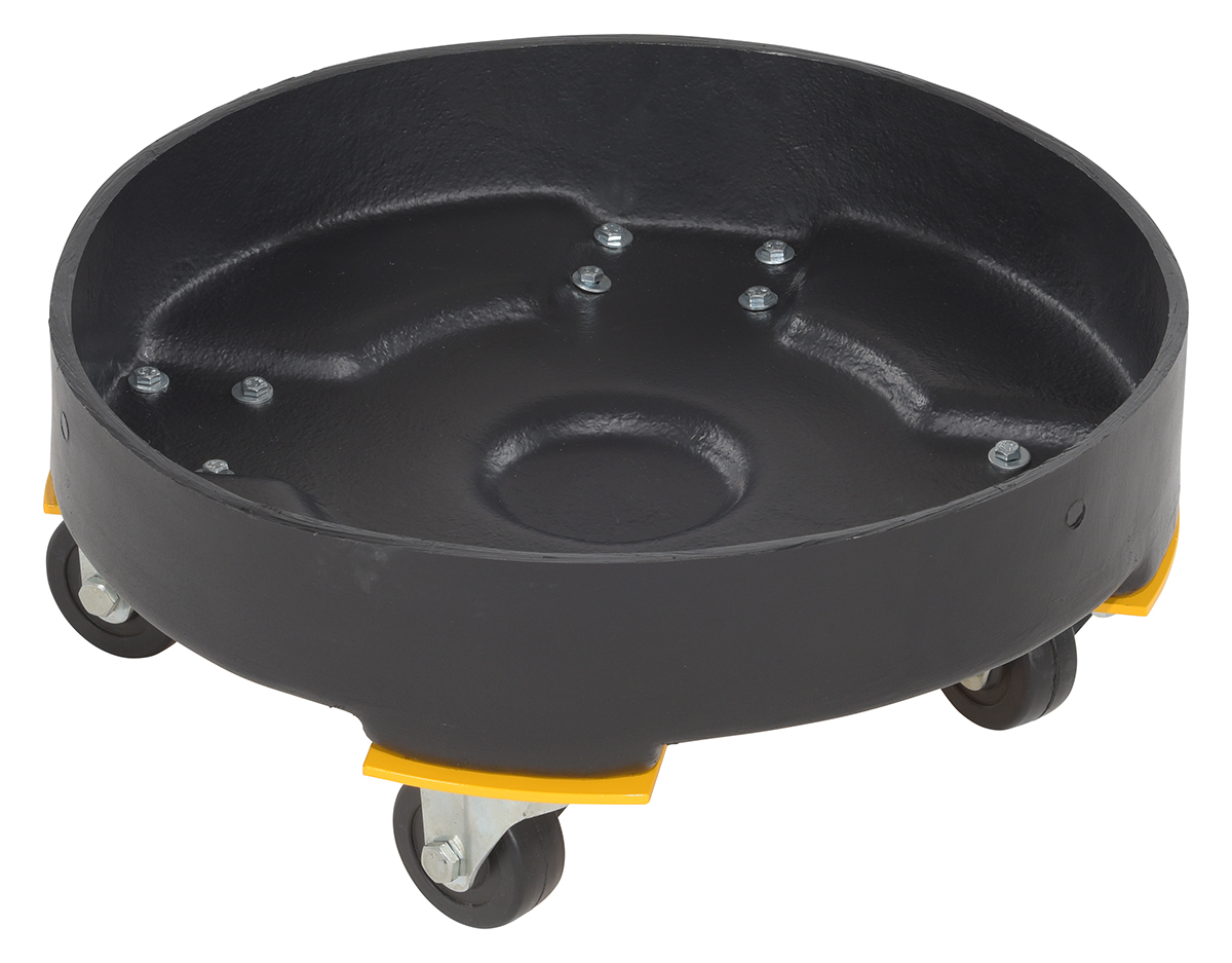 Vestil Polyethylene Heavy Duty Drum Dolly - 30 Gallon 19-3/4 In. x 19-3/4 In. x 8-5/8 In. 600 lb - Black