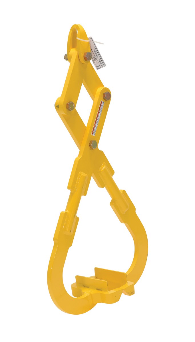 Vestil Steel Heavy Duty Die Lifting Tongs - 20-1/4 In. Maximum Opening Width 2000 lb - Yellow