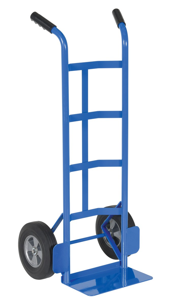 Vestil Steel Dual Handle Hand Truck with Hard Rubber Wheels - 17-1/2 In. x 21 In. x 44-1/2 In. 500 lb - Silver