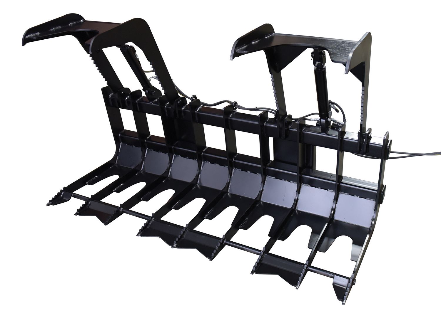 Vestil Steel Skid Steer Grab Bucket - 79-1/2 In. Overall Width - Black