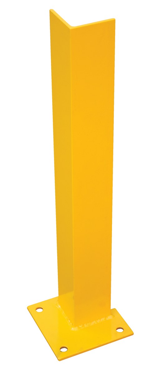 Vestil Steel Overhead Door Track Protector - 6 In. x 6 In. x 24-1/4 In. - Yellow
