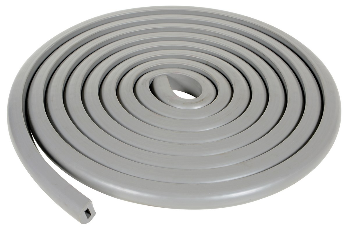 Vestil Rubber Edge Corner and Surface Guard - 240 In. x 1-1/16 In. x 15/16 In. - Gray