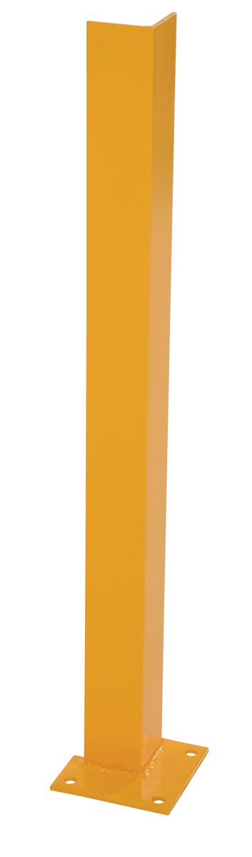 Vestil Steel Overhead Door Track Protector - 6 In. x 6 In. x 36-1/4 In. - Yellow