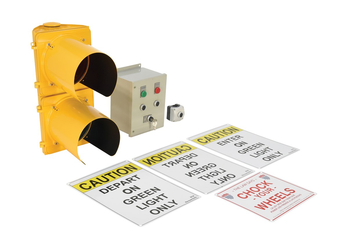 Vestil Aluminum Dock Traffic System - 22-1/2 In. x 14 In. x 21-3/4 In. - Yellow