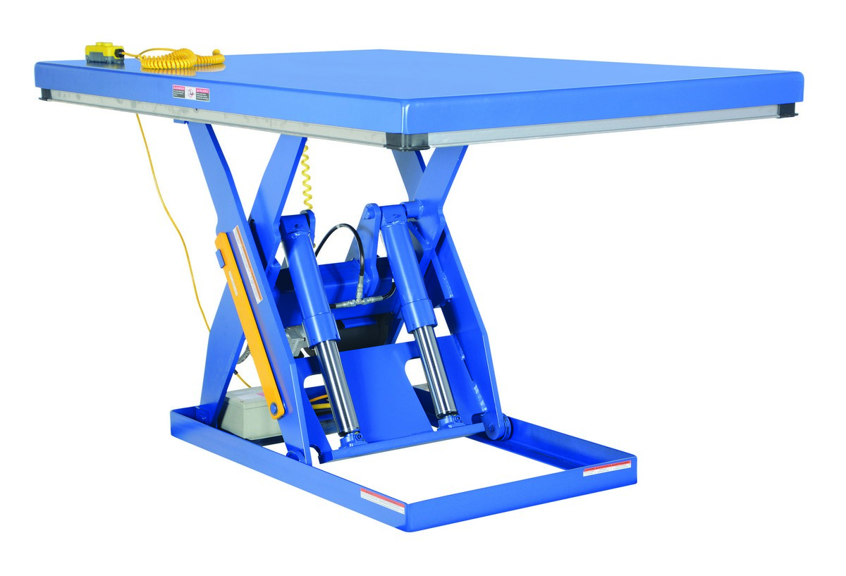 Vestil Steel Quick Ship Electric Hydraulic Lift Table - 48 In. x 72 In. 3000 lb - Blue