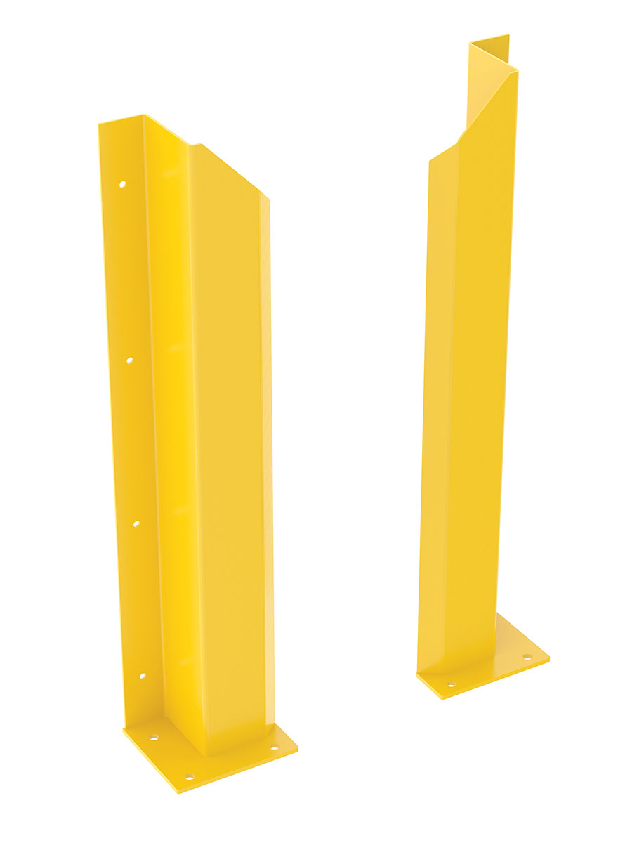 Vestil Steel Overhead Door Track Protectors - 48-1/16 In. Pair 1 Left and 1 Right - Yellow